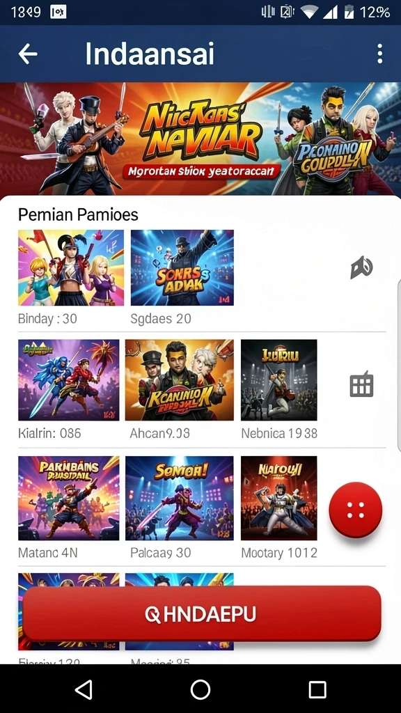 Fitur siaran langsung yang memungkinkan pengguna mengikuti pertandingan secara real-time.