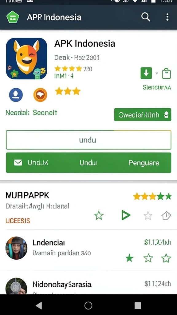Tampilan karakter utama yang menawan.