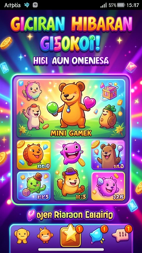 Aksi seru dalam pertempuran melawan monster.