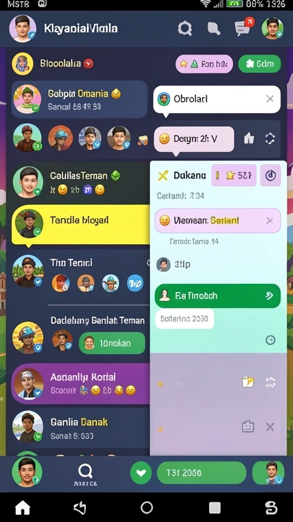 Tampilan utama aplikasi AKARTOTO yang menarik.