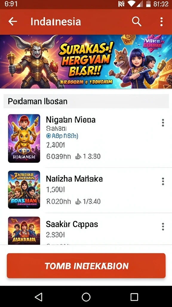 Pertempuran epik melawan monster menakutkan.