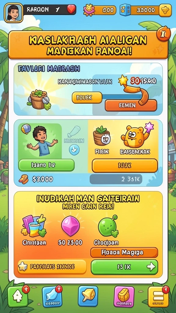 Berbagai tantangan menarik dalam setiap level.