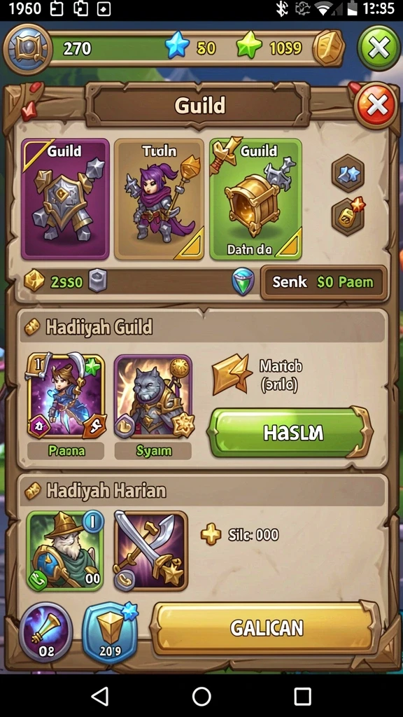 Screenshot 1 menunjukkan grafik menawan dalam game.