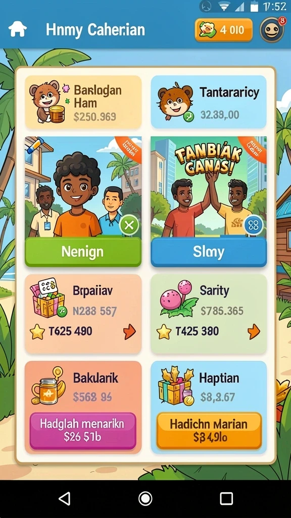 Berbagai mode permainan yang seru dan menantang.