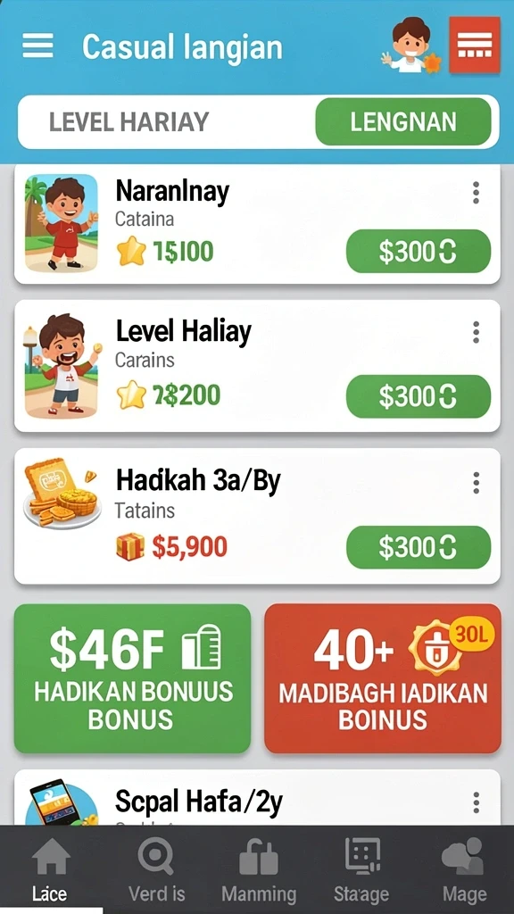 Screenshot menunjukkan petualangan seru dalam game PGG68.