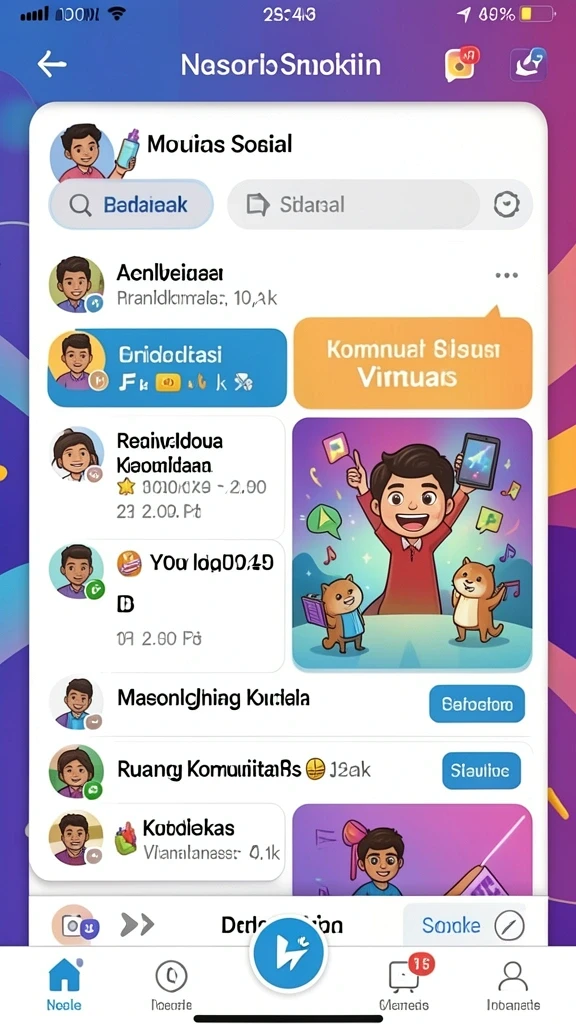 Screenshot menunjukkan antarmuka permainan yang menarik.
