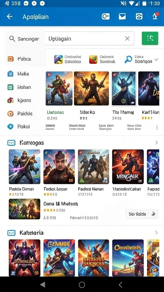 Menampilkan karakter utama dalam petualangan epik.